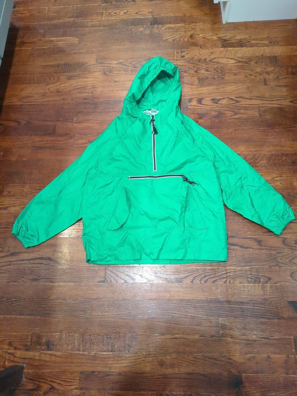 Gap Anorak Pullover Size XXL Green Nylon 90s Vintage Hooded Windbreaker